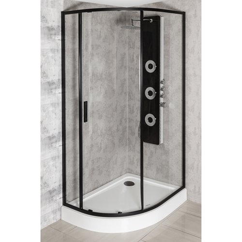 Kabina prysznicowa asymetrczyna z brodzikiem prawa 100x80 Solid RPA BL Kerra