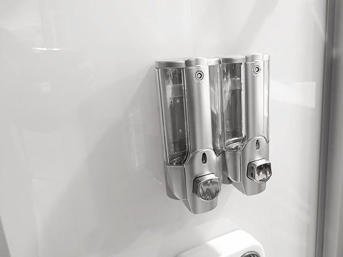 Biała prostokątna kabino wanna z hydromasażem + sauna 145x85 cm MO-09944A-145BS