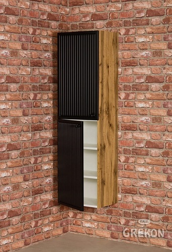 Słupek łazienkowy wiszący czarny mat 143x40 cm Argento Gante