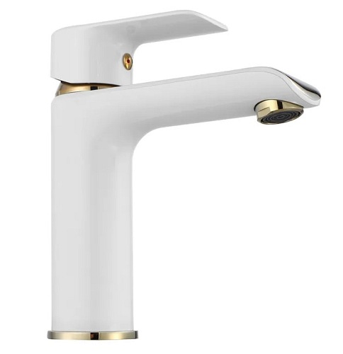 Bateria umywalkowa niska Bloom White Gold Rea