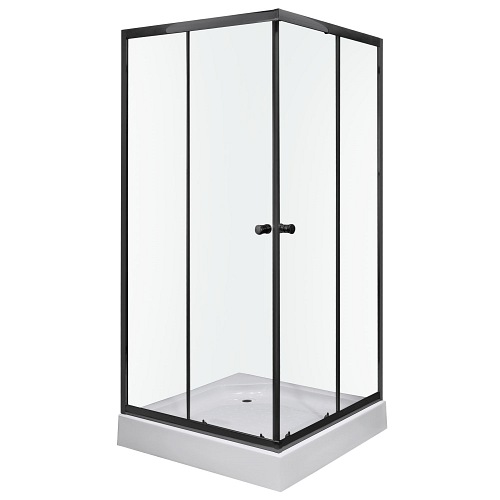 Kabina prysznicowa z brodzikiem 90x90 Olga SQ Black Kerra