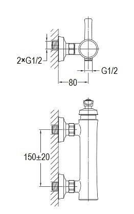 Bateria prysznicowa Armance AM5240 CR Omnires