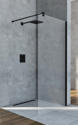 Ścianka prysznicowa czarne wykończenie 80 cm BKP251T08K Easy In