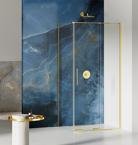 Smart Light Gold New Trendy złota kabina prysznicowa narożna prostokątna 100x90 cm EXK-4229