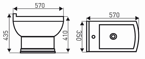 Bidet wc stojący Kerra Kleopatra 12