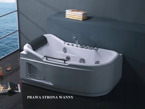 Wanna z hydromasażem 140x80 Lemur 796 Hydrosan Prawa