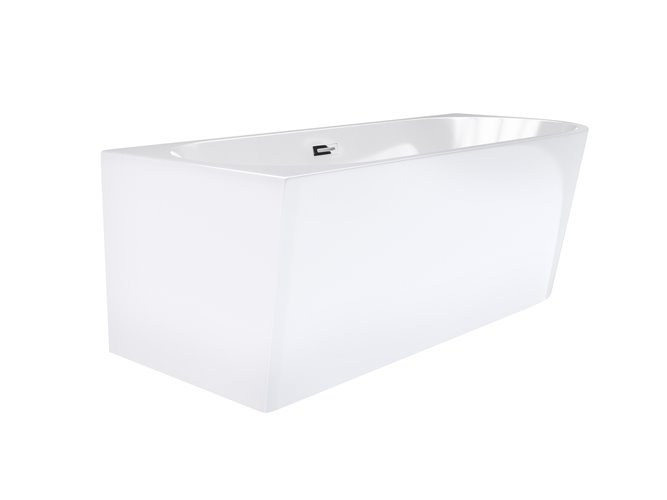 Wanna narożna przyścienna 160 cm Intero Corsan Lewa korek klik-klak chrom