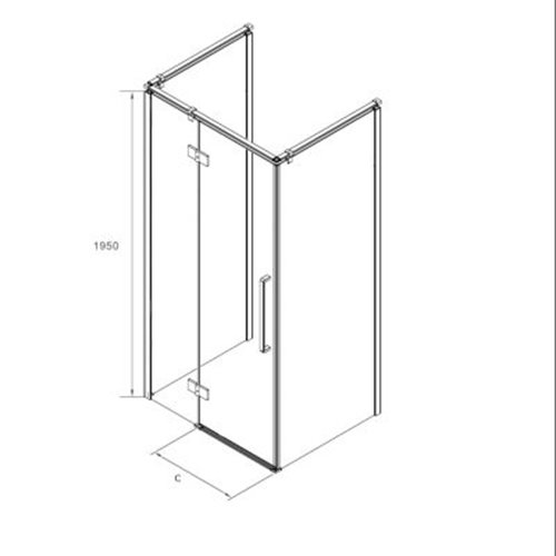 Kabina prysznicowa przyścienna kolor chrom 100x120 cm lewa Creative BKP248T12/10XL Sea-Horse Clean Glass