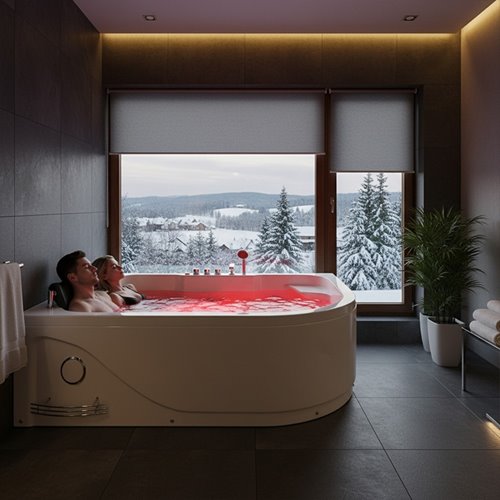 Wanna z hydromasażem podgrzewacz wody Carmen 631 P 180x120