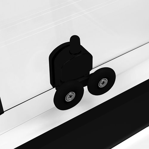 Czarna kabina prysznicowa z brodzikiem kwadratowa 90x90 szkło satyna ZS-0020 Suvia New Trendy