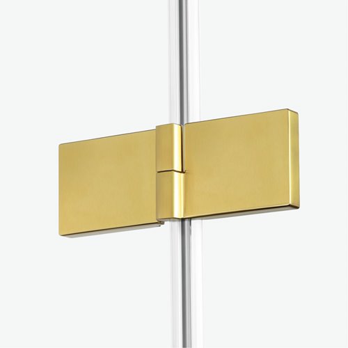 Złota szczotkowana kabina prysznicowa przyścienna lewa 110x100 cm EXK-3091 Avexa New Trendy Gold Brushed