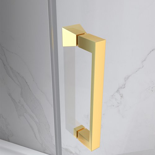 Złota kabina prysznicowa drzwi składane prostokątna 110x80 KZ12CG