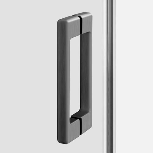 Kabina prysznicowa prostokątna 80x90 kolor stalowy D-0881A/D-0884A Prime New Trendy Gunmetal Brushed