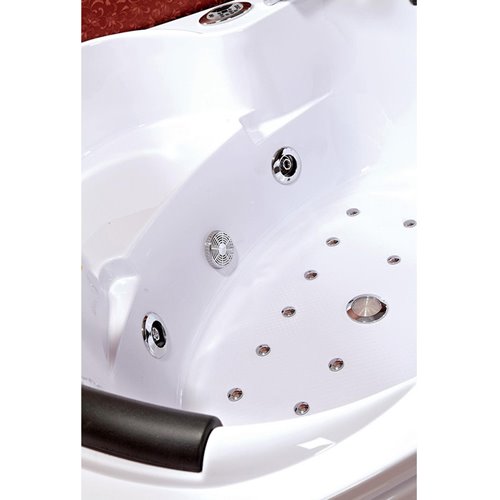 Wanna z hydromasażem narożna podgrzewacz wody 140x140 Flores 601