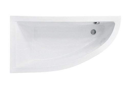 Czarno-biała wanna narożna z obudową 150 cm Lewa Praktika Besco