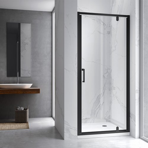 Uchylne drzwi prysznicowe Hydrosan 80 cm czarne