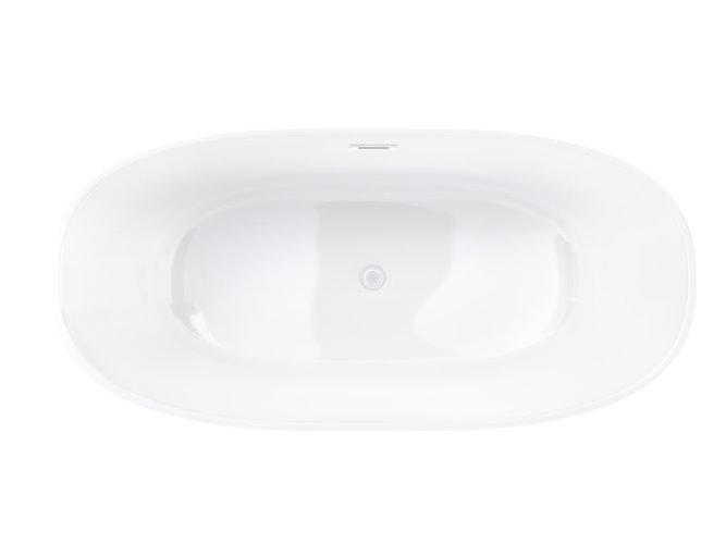 Wanna akrylowa, wolnostojąca Salina Corsan 160 cm korek klik-klak biały
