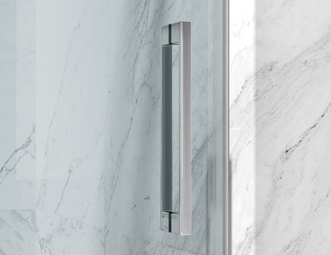 Kabina prysznicowa narożna 150x80 cm szkło 8mm przeźroczyste profile czarny mat Swiss Liniger
