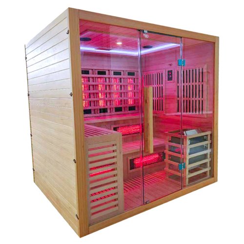 Sauna Combo na podczerwień + fińska 5-osobowa 180x160 cm Helsi1 6KW