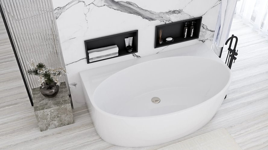 Wanna wolnostojąca akrylowa przyścienna 170 cm Malta Rea