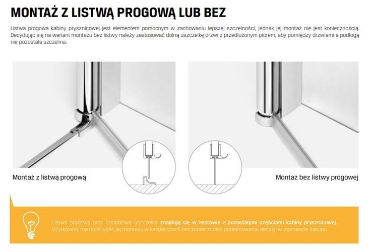 Złota szczotkowana kabina prostokątna składana 70x90 K-4299 New Soleo Gold Brushed New Trendy