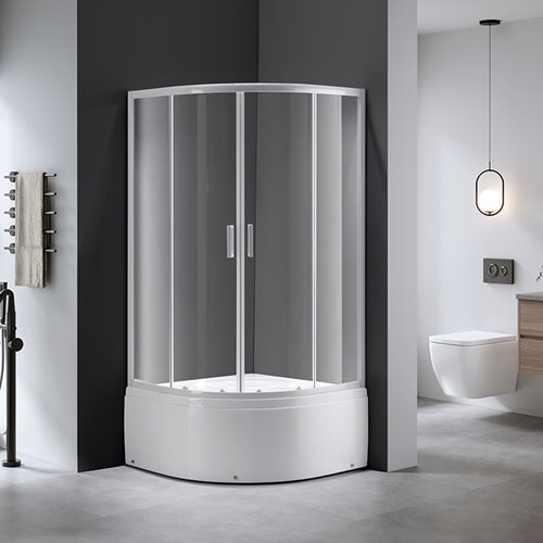 Kabina prysznicowa na głębokim brodziku biały profil 90x90 Maja Hydrosan