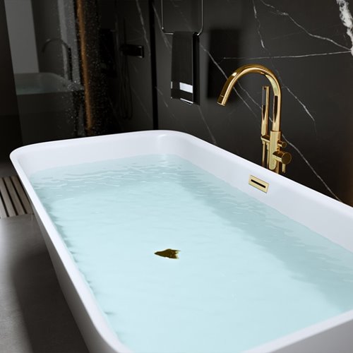 Wanna wolnostojąca złoty przelew oraz korek prostokątna 160 cm Viana Hydrosan