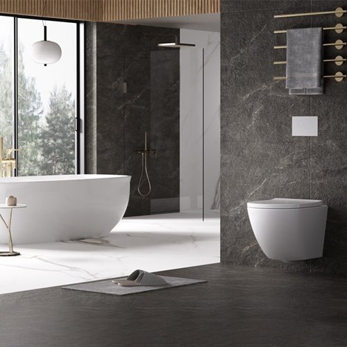 Zestaw podtynkowy stelaż GEBERIT DUOFIX + miska PURO-WH-02 + przycisk DELTA 20 chrom