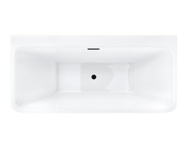 Wanna akrylowa, przyścienna wolnostojąca Iseo Corsan 170 cm korek klik-klak grafit