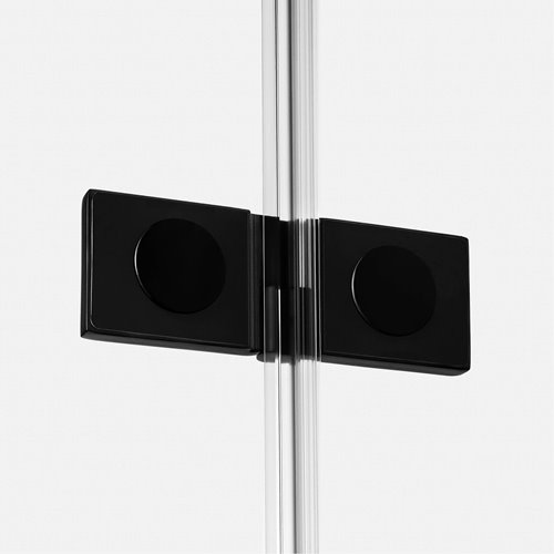 Czarna kabina prysznicowa przyścienna 90x100 lewa EXK-5015 Reflexa Black New Trendy