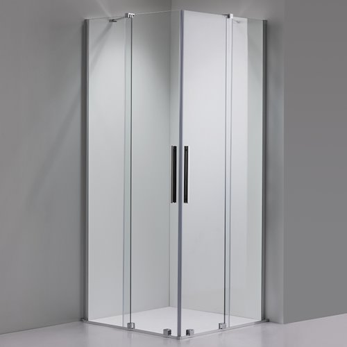 Kabina prysznicowa drzwi rozsuwane od rogu szkło 8 mm 90x90 cm ASTRA-CH-A-90X2+D