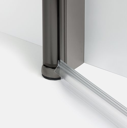 Stalowa szczotkowana kabina prostokątna składana 80x90 K-2247 New Soleo Gunmetal Brushed New Trendy