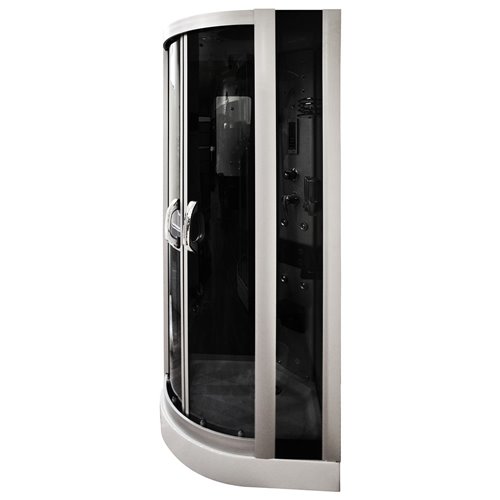 Kabina prysznicowa zabudowana z hydromasażem niski brodzik 90x90 cm MO-06089B