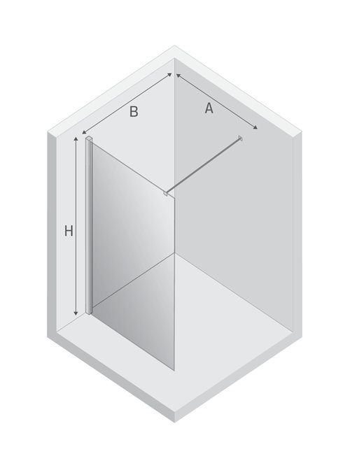 Ścianka prysznicowa 60 cm K-0748-WP New Soleo New Trendy