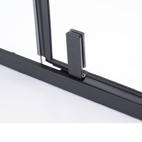 Czarna prostokątna kabina prysznicowa 100x90 drzwi uchylne BS16A