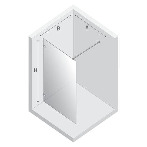 Biała ścianka prysznicowa 80 cm EXK-2919 Avexa White New Trendy