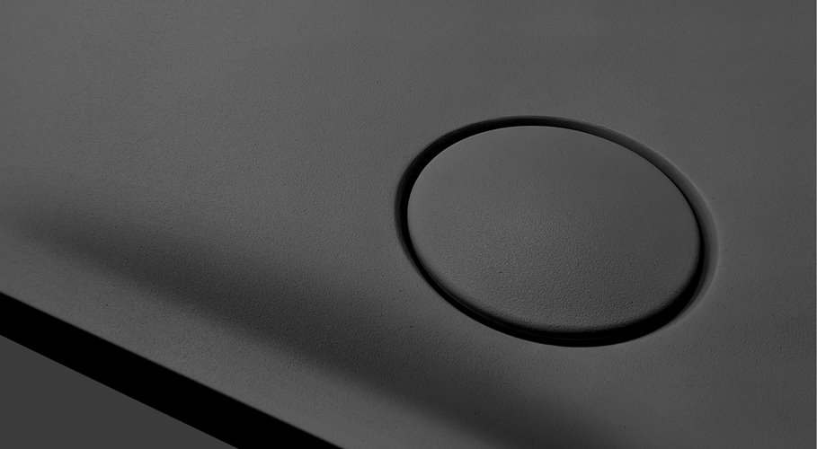 Brodzik prostokątny 110x90 konglomerat kolor antracyt New Trendy Nex Shade B-0507