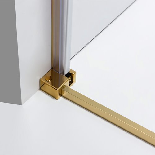 Złote drzwi prysznicowe do wnęki 115-120 cm rozsuwane SH03DG szkło 8 mm