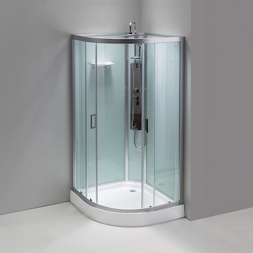 Kabina 90x90 stal szczotkowana profil