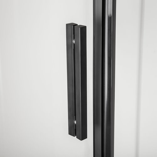Czarne drzwi prysznicowe rozsuwane 110 cm Solid DS Kerra