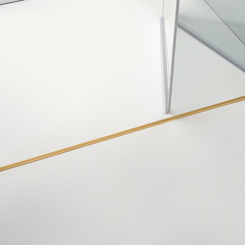 Złote drzwi prysznicowe łamane do wnęki 120 cm SH01E