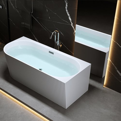 Wanna ryflowana przyścienna narożna prawa 170 cm Rio Hydrosan