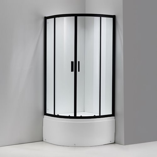 Kabina prysznicowa na głębokim brodziku czarny profil 90x90 Maja Hydrosan