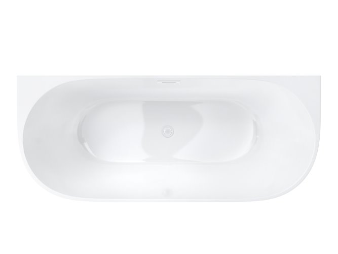 Wanna akrylowa, przyścienna wolnostojąca Mono Corsan 160 cm korek klik-klak biały