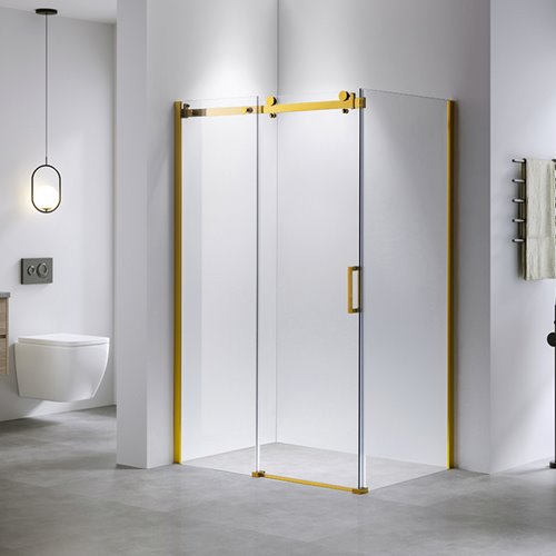 Złota kabina prysznicowa prostokątna 120x80 szkło 8mm KZ203CG