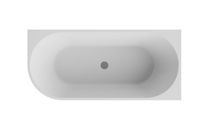 Denaya Besco biała wanna wolnostojąca 170 cm prawa syfon chrom WAS-170-DPC