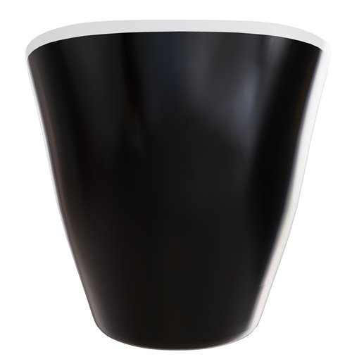 Wanna z konglomeratu czarno-biała 160 cm + klik-klak czarny Viya B&W Besco WMD-160-VWB