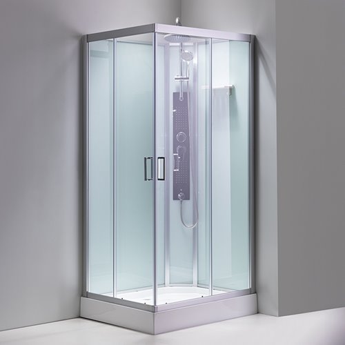 Kabina prysznicowa zabudowana prostokątna profil szczotkowany 120x80 Alma Lewa