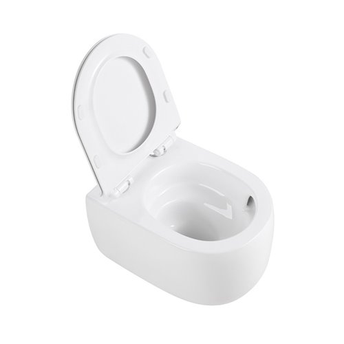 Zestaw podtynkowy stelaż GEBERIT DUOFIX + miska LAKE-WH-TR-01 + przycisk DELTA 50 czarny połysk