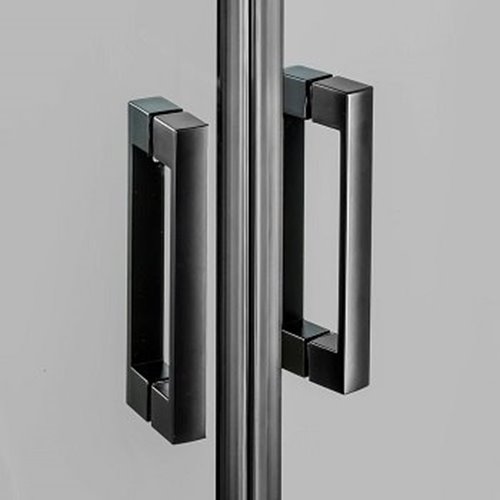 Czarna kabina prostokątna 100x80 cm K-5163 New Varia Black New Trendy